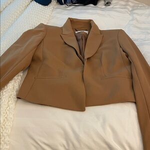 Cropped Calvin Klein Tan Women's Blazer